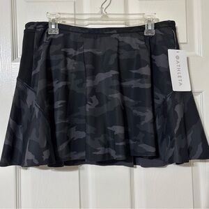 Athleta Women's Gray Camouflage Golf Tennis Pickle Ball Skater Skort Size Lg New